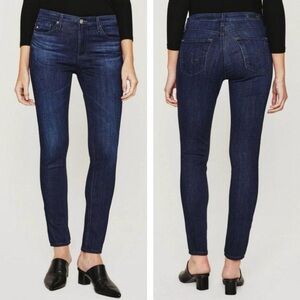 AG Jeans The Legging‎ Ankle 28 Super Skinny Dark Blue Coal Gray Stretch